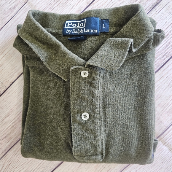Polo By Ralph Lauren Green Long Sleeve Polo Size Large - Picture 11 of 13